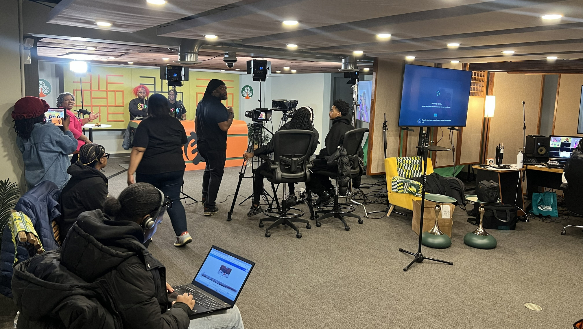 Youth learning in TBCC’s Media Production Program